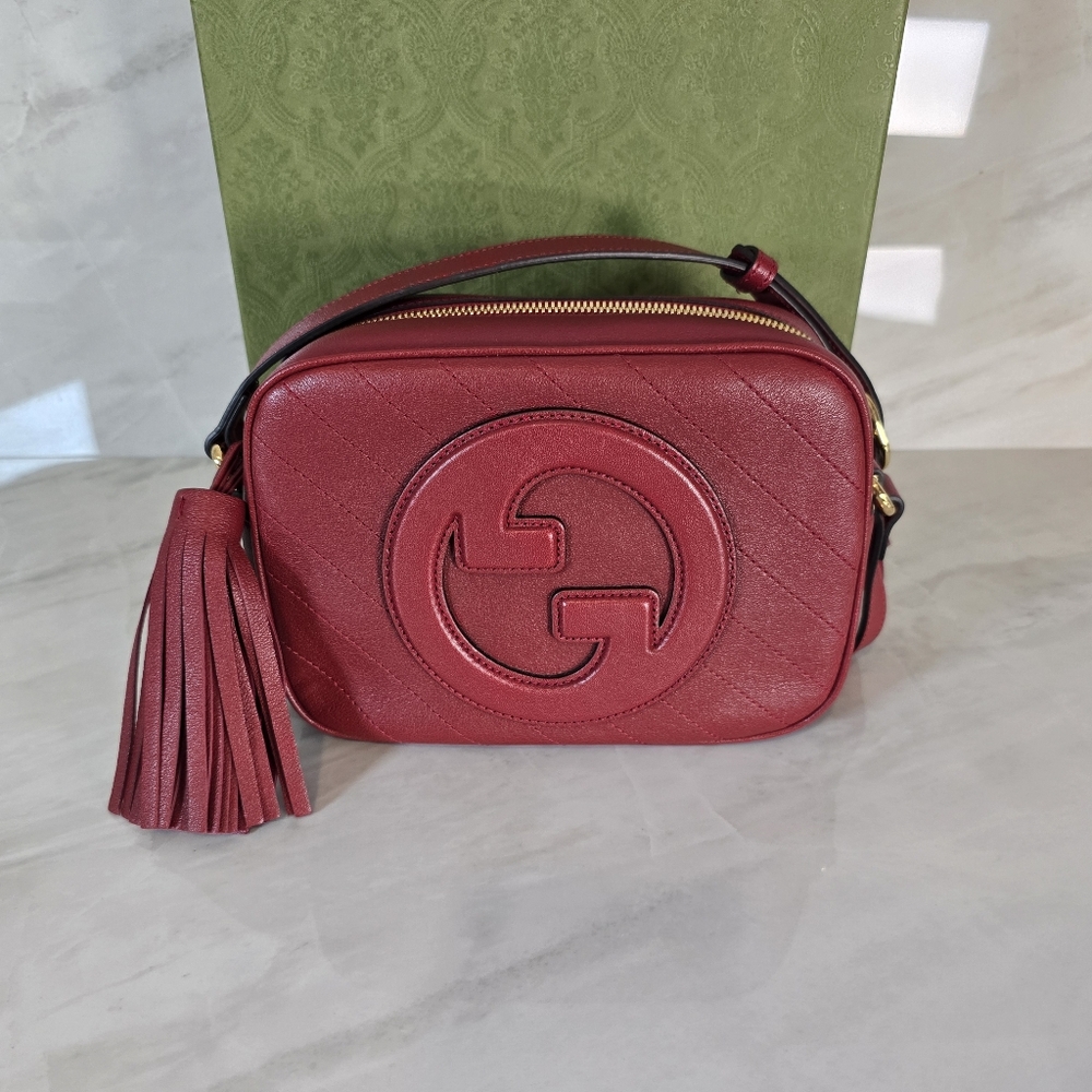 Gucci Blondie Red Leather Crossbody Bag
